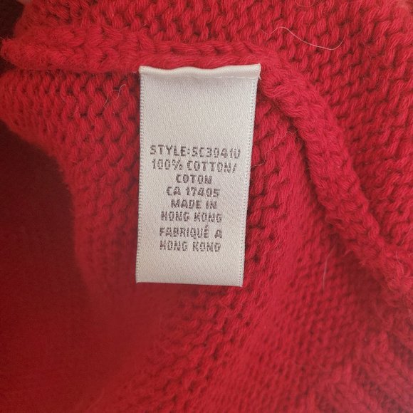 Conrad C Red shawl collar cardi sweater size Large - Picture 9 of 9